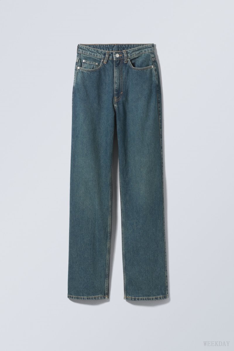 Green Weekday Rowe Extra High Straight Jeans | RGRQ0599