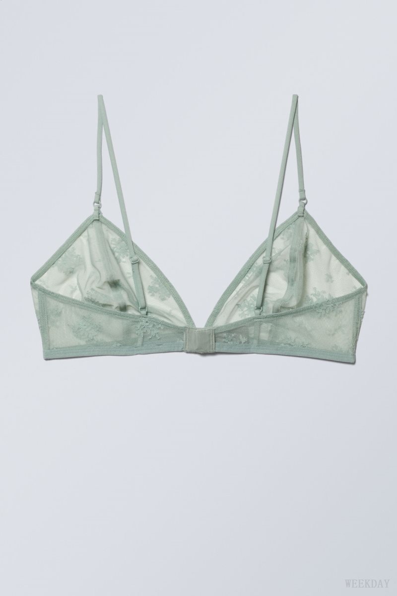 Green Weekday Zelda Lace Bralette Bralette | FICP2837