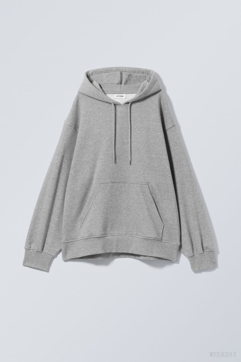 Grey Weekday Essence Relaxed Hoodie | BSWU4229