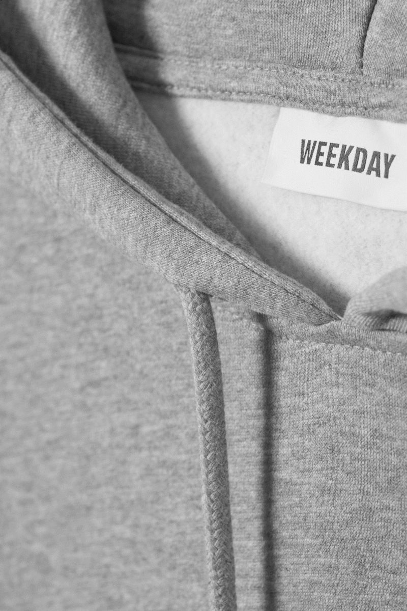 Grey Weekday Essence Relaxed Hoodie | BSWU4229