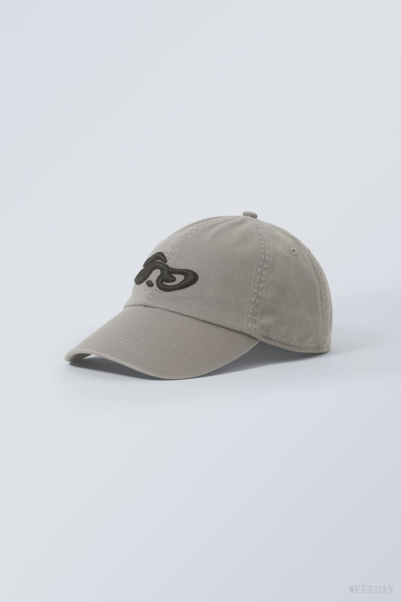 Grey Weekday Essential Embroidery Cap | AEEY5574