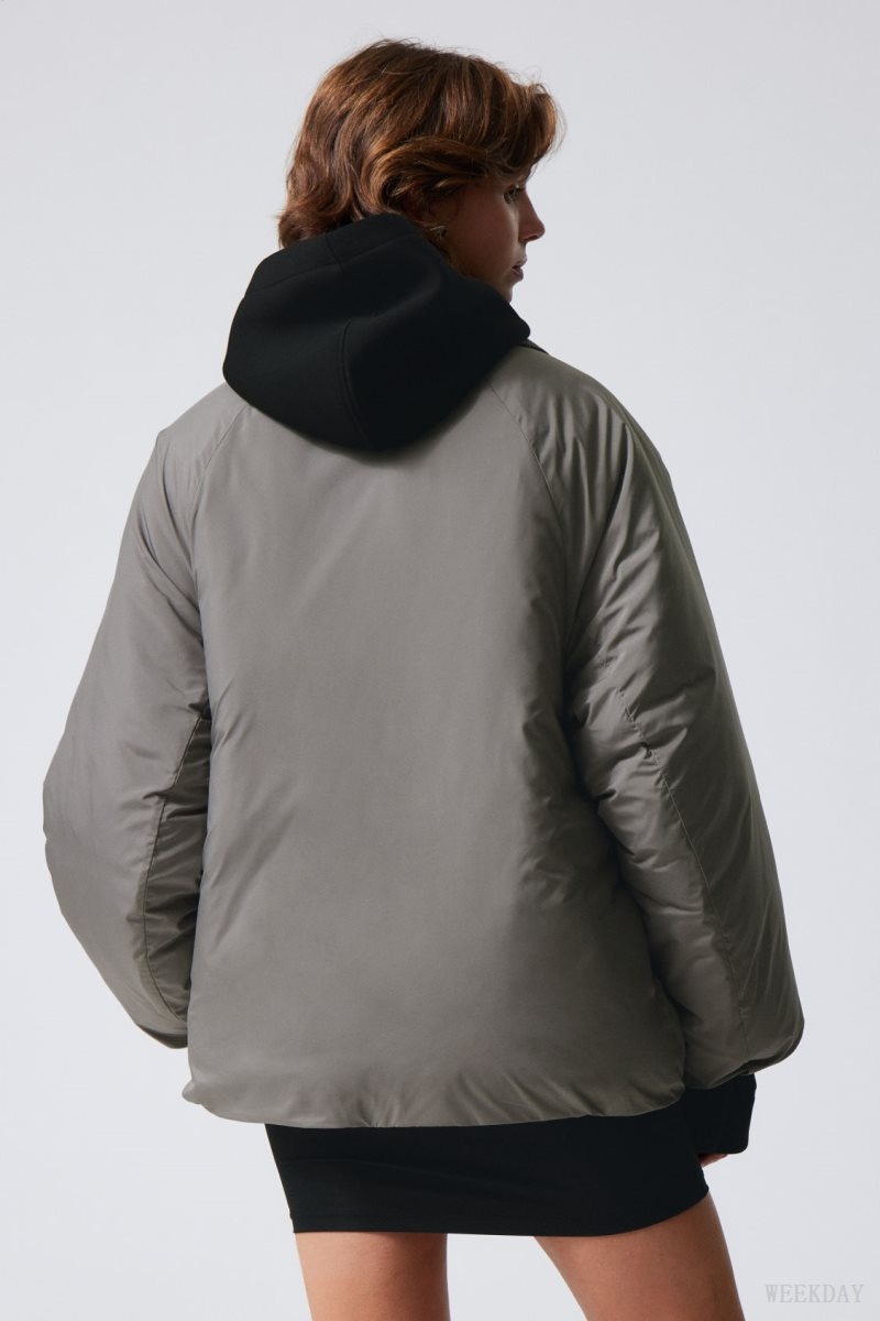 Grey Weekday Helena Padded Jacket | XRGH8651