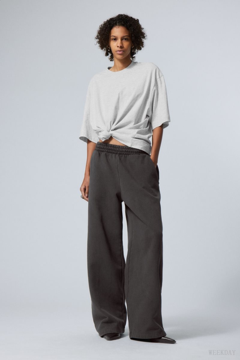 Grey Weekday Loose Long Heavyweight Sweatpants | LSQX0582