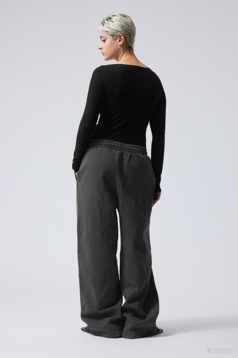 Grey Weekday Loose Long Heavyweight Sweatpants | LSQX0582