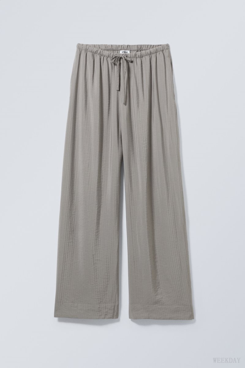 Grey Weekday Mia Structured Trousers | YSWU4839