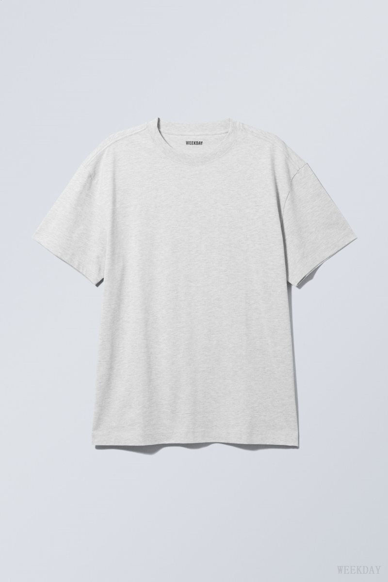 Grey Weekday Oversized Heavyweight T-shirt | EVDO8593