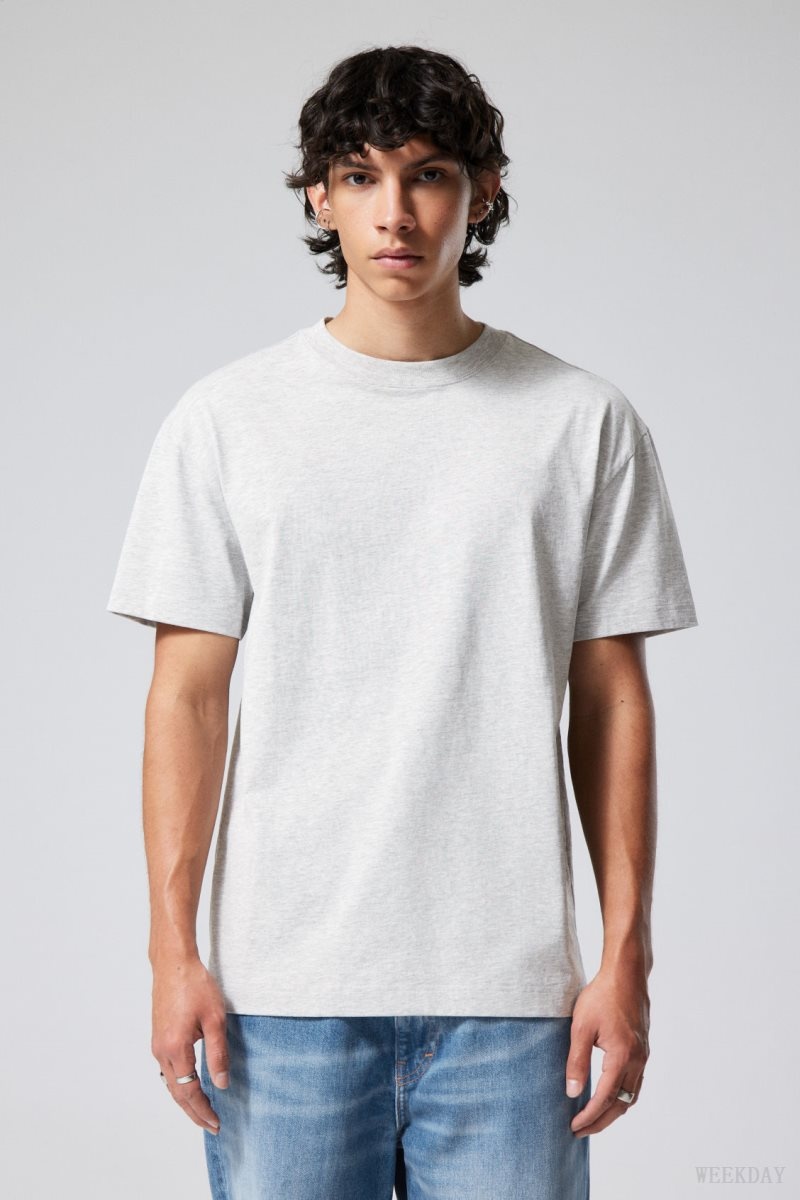 Grey Weekday Oversized Heavyweight T-shirt | EVDO8593