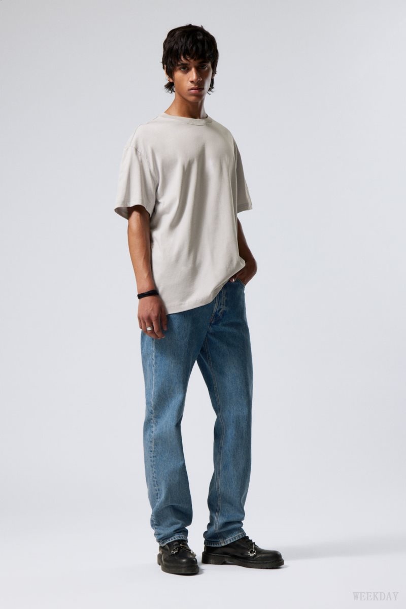 Grey Weekday Oversized Heavyweight T-shirt | NPUD5951