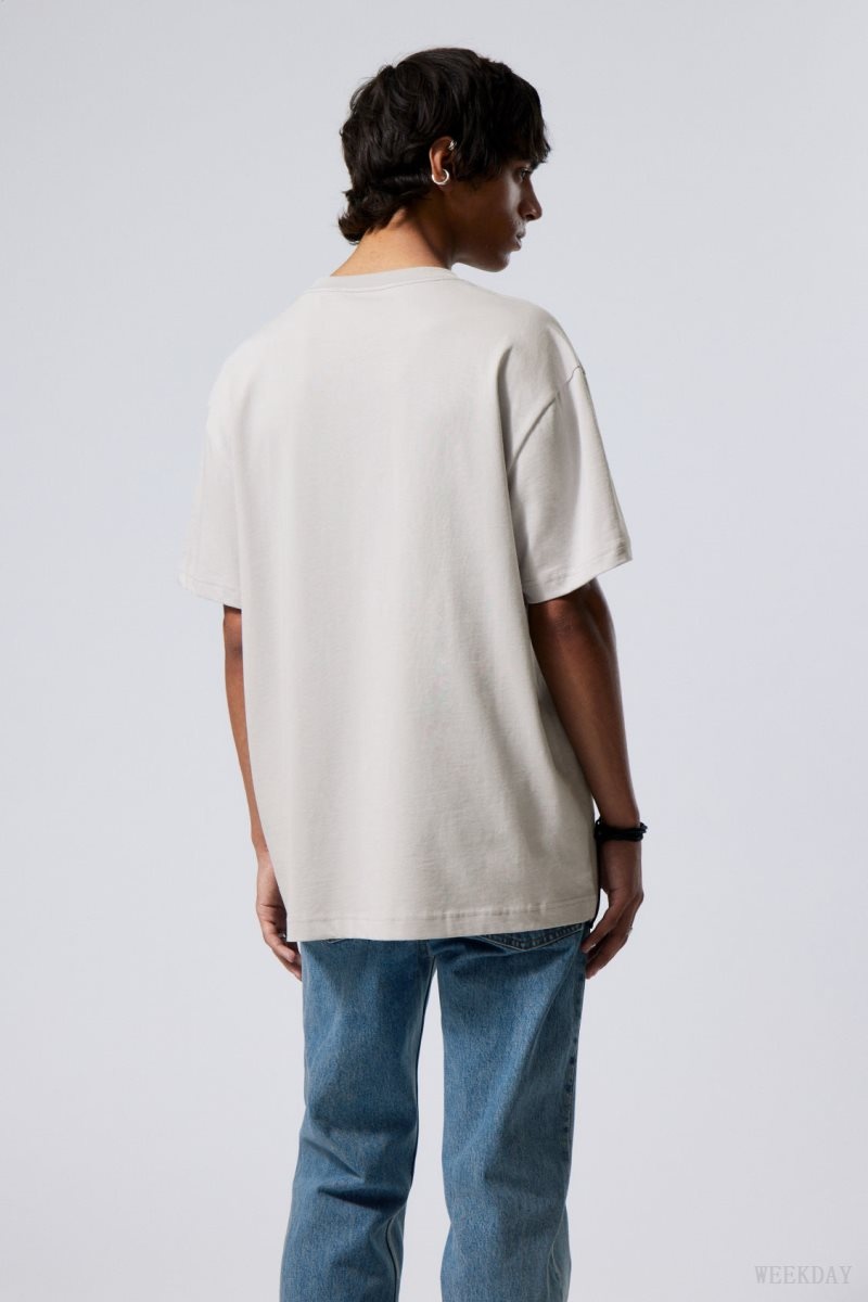 Grey Weekday Oversized Heavyweight T-shirt | NPUD5951