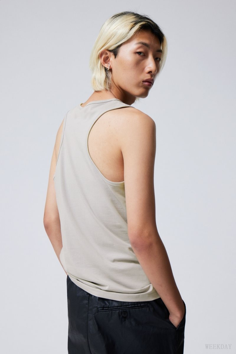 Grey Weekday Regular Tank Top | TZSK7884