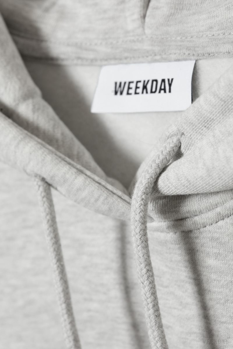 Grey Weekday Relaxed Heavy Hoodie | SLCR7052