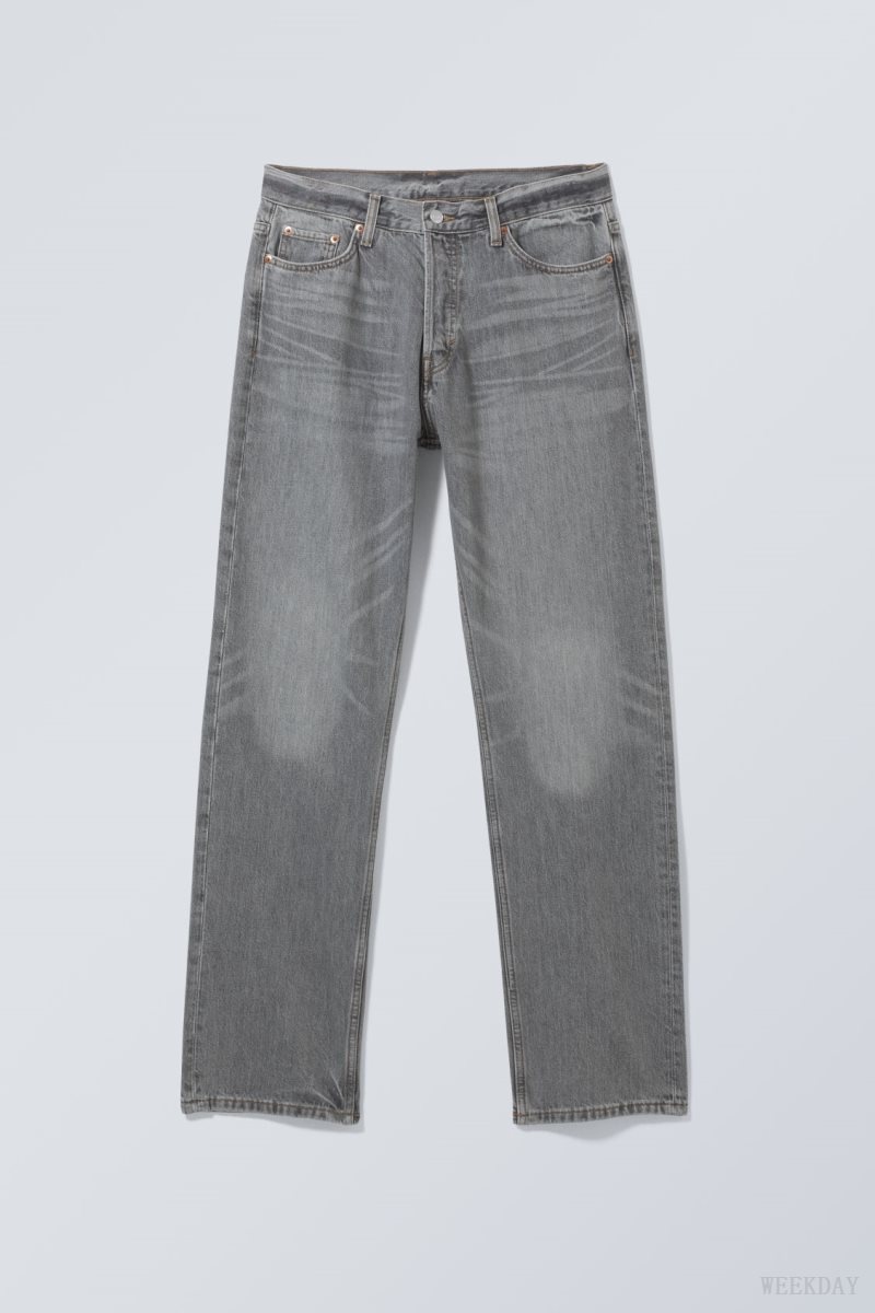 Grey Weekday Space Relaxed Straight Jeans | IWIC9208