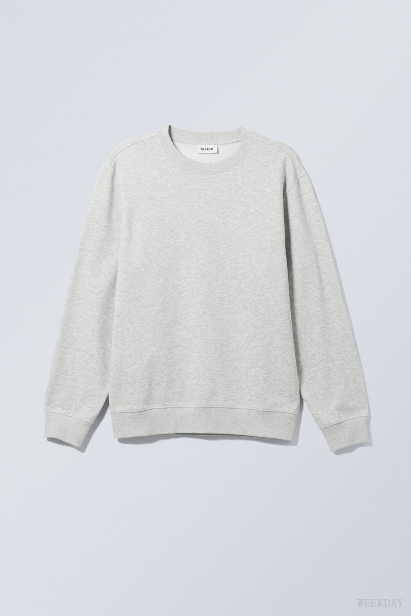 Grey Weekday Standard Midweight Sweatshirt | IXBA3109