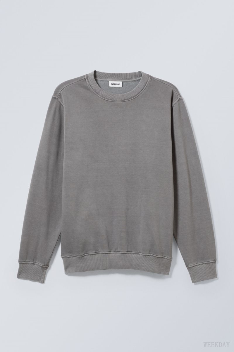 Grey Weekday Standard Midweight Sweatshirt | TWQL2874