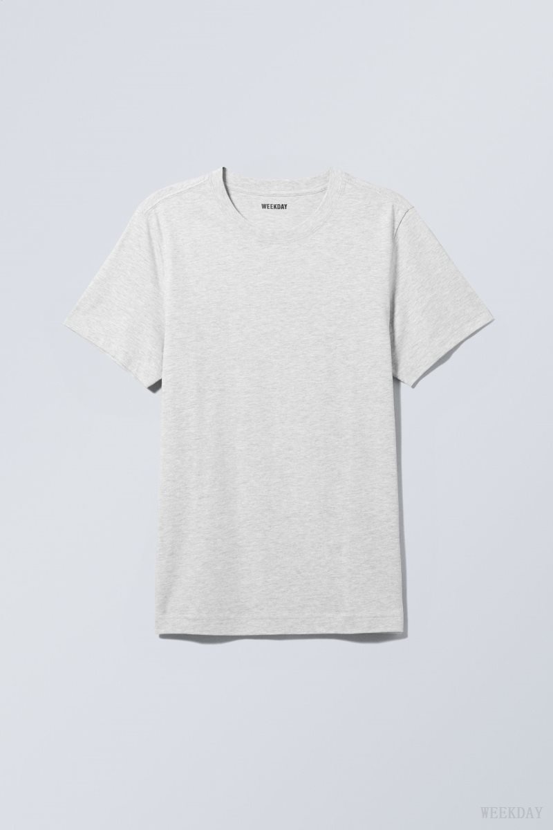 Grey Weekday Standard Midweight T-shirt | FPIS9555