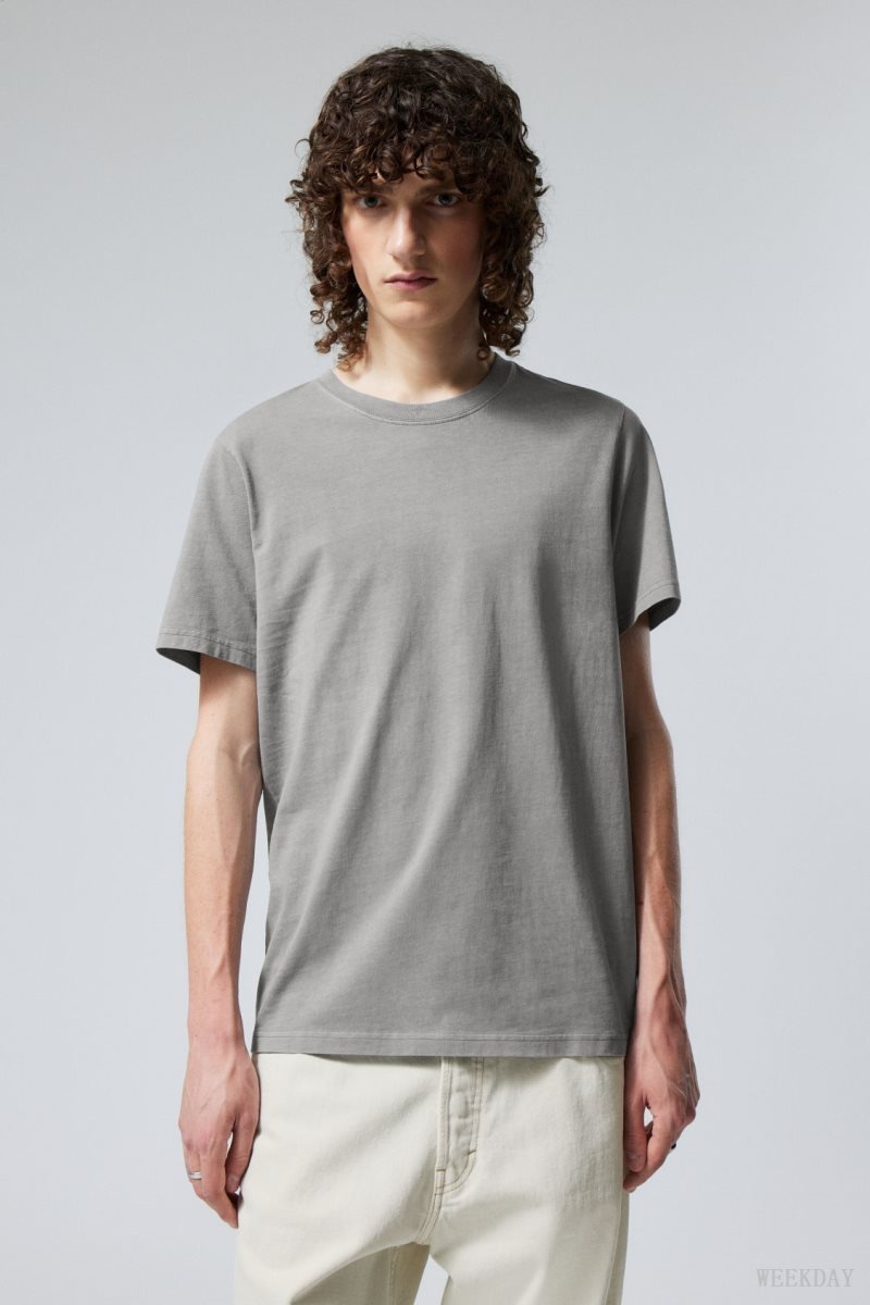 Grey Weekday Standard Midweight T-shirt | DFXR0071