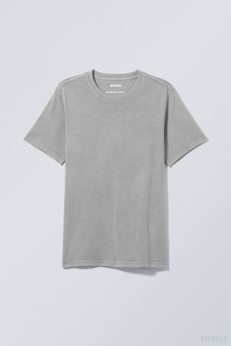 Grey Weekday Standard Midweight T-shirt | DFXR0071