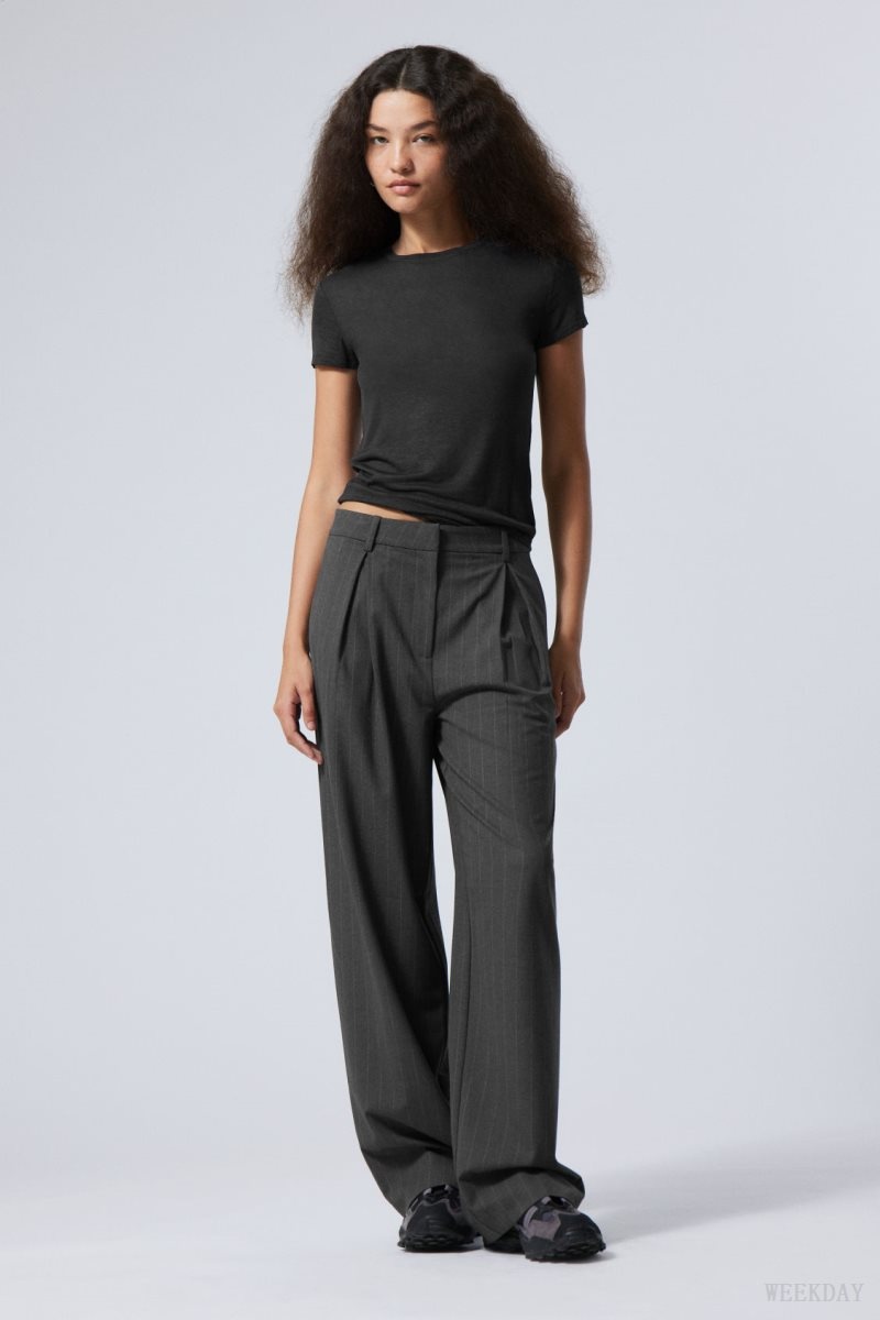 Grey Weekday Zia Suit Trousers | WAPU6598