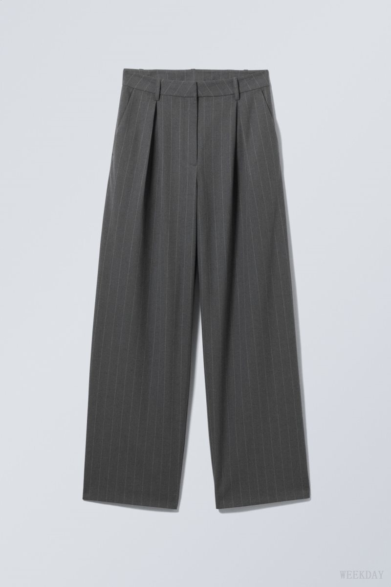 Grey Weekday Zia Suit Trousers | WAPU6598