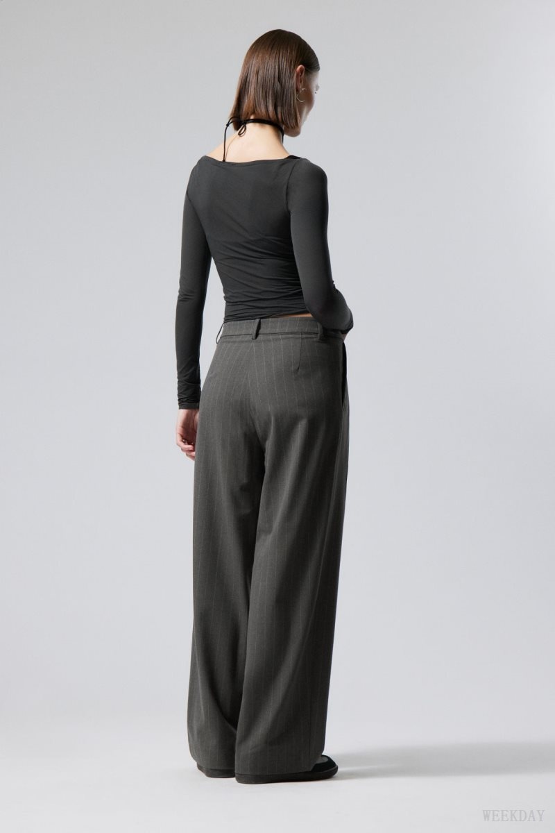 Grey Weekday Zia Suit Trousers | WAPU6598