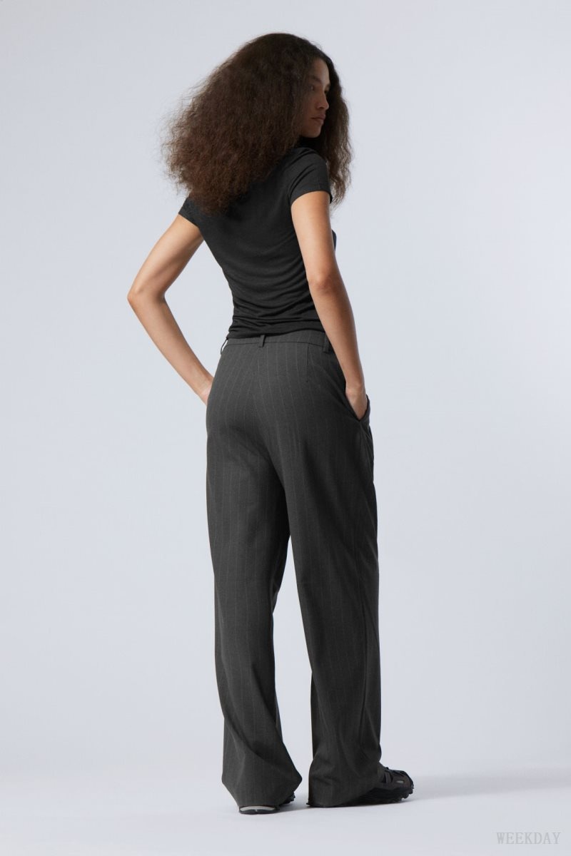 Grey Weekday Zia Suit Trousers | WAPU6598