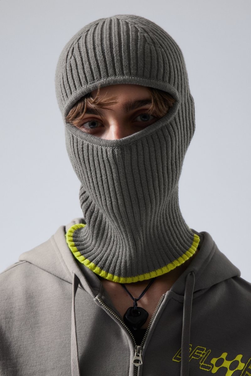 Grey / Yellow Weekday Bell Balaclava | PRGG8347