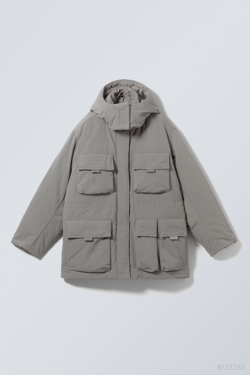 Khaki Weekday Attila Padded Parka | JBGP0722