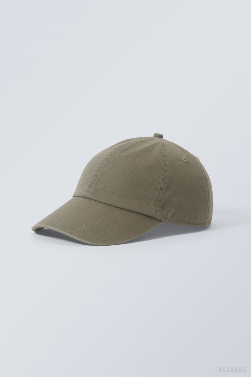 Khaki Weekday Essential Washed Cap | WYJA7176