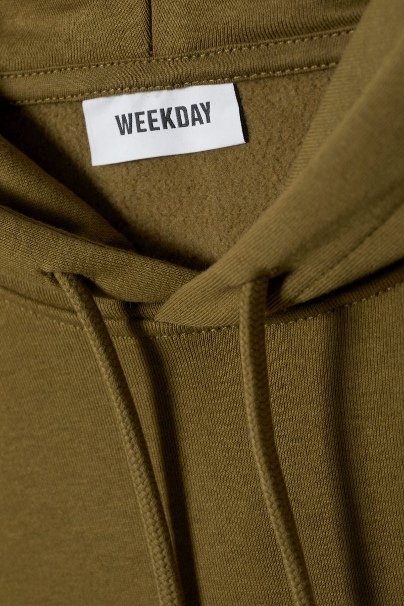 Khaki Weekday Standard Midweight Hoodie | ZLTW7695