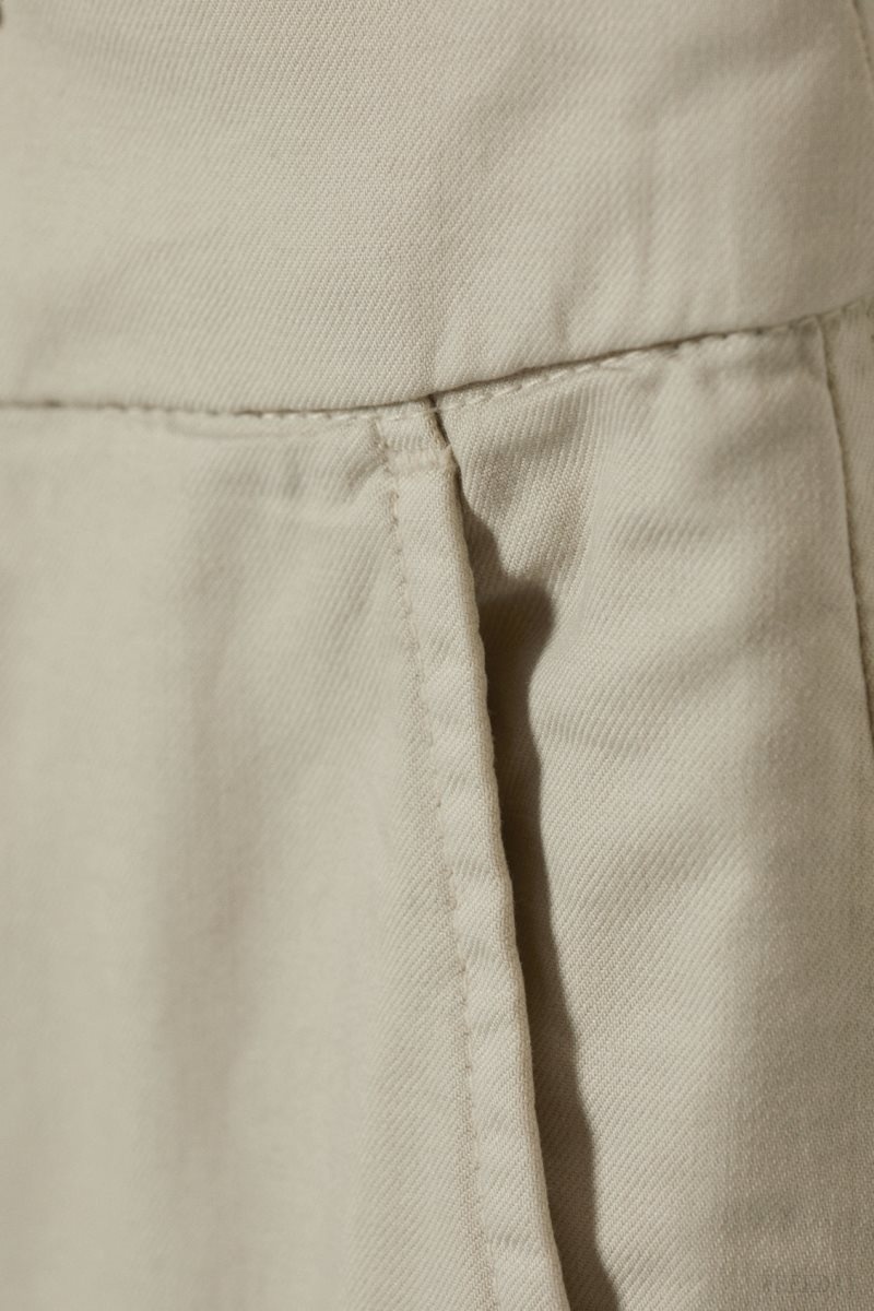 Light Beige Weekday Elio Wide Trousers | SBWA7238