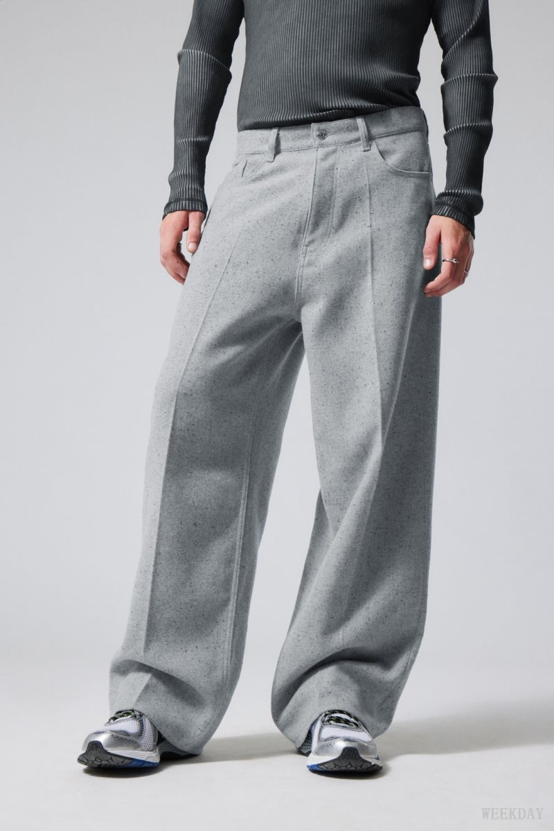 Light Grey Weekday Astro Baggy Suit Trousers | TOYQ6798