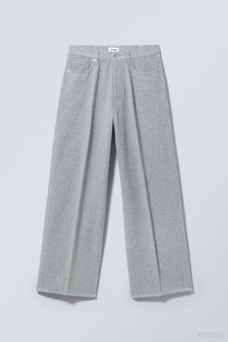 Light Grey Weekday Astro Baggy Suit Trousers | TOYQ6798