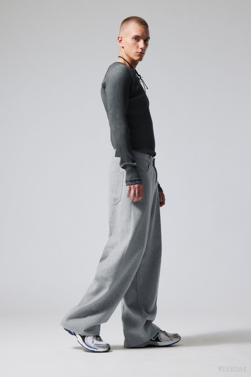 Light Grey Weekday Astro Baggy Suit Trousers | TOYQ6798