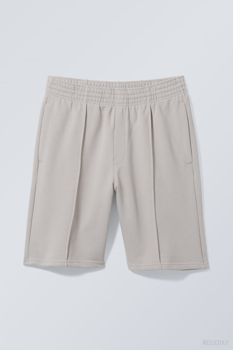 Light Grey Weekday Ken Terry Lightweight Shorts | HOYQ7478