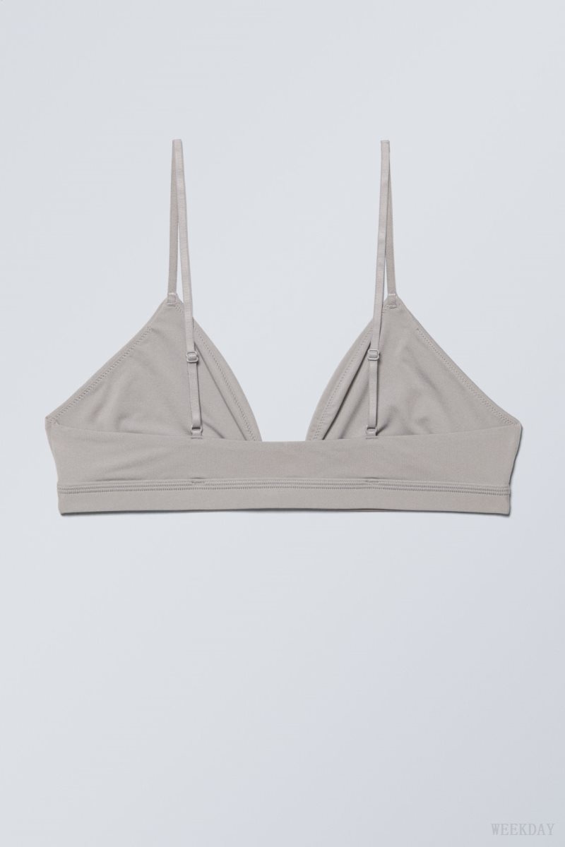 Light Grey Weekday Soft Triangle Bralette Soul | SLLD8595