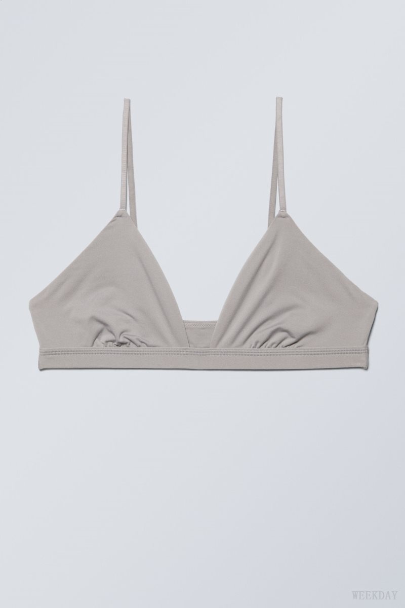 Light Grey Weekday Soft Triangle Bralette Soul | SLLD8595