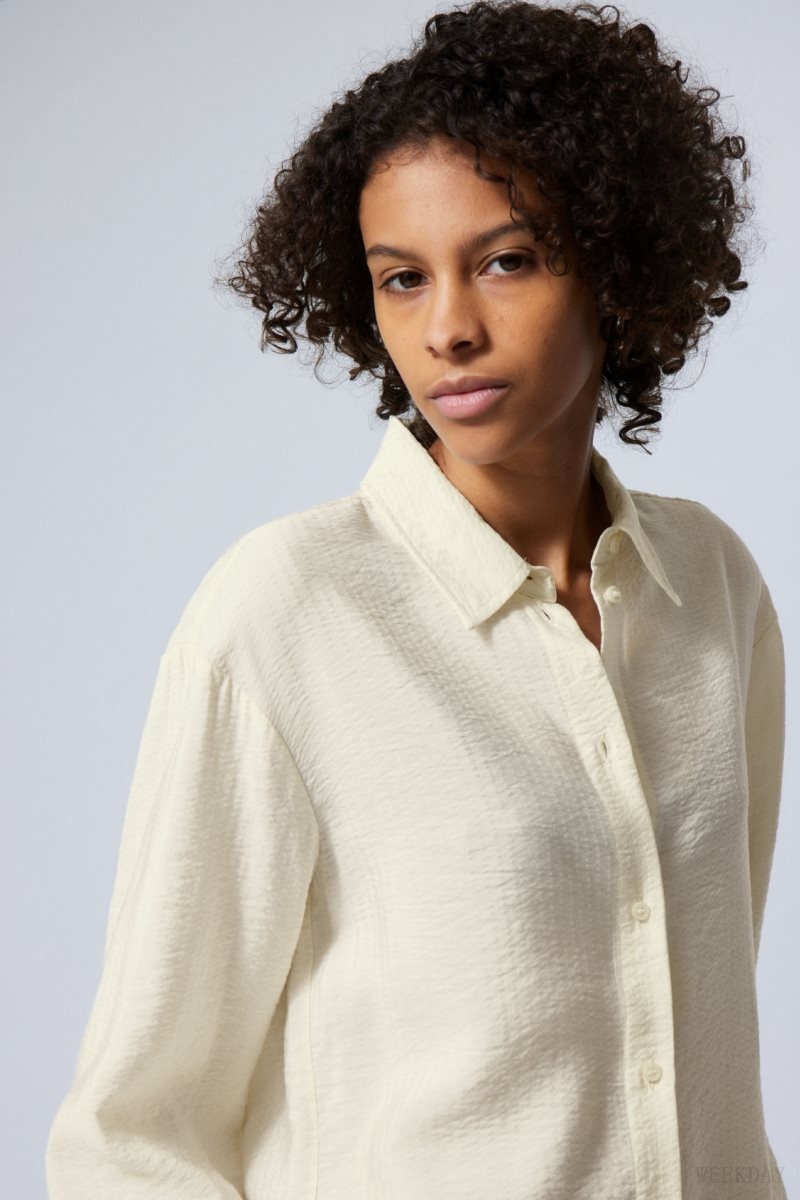 Light Mole Weekday Blend Drapy Seersucker Shirt | SWCB8197