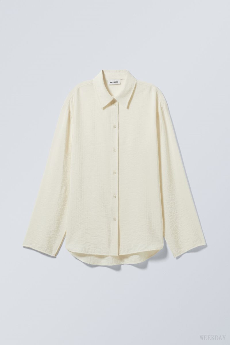 Light Mole Weekday Blend Drapy Seersucker Shirt | SWCB8197