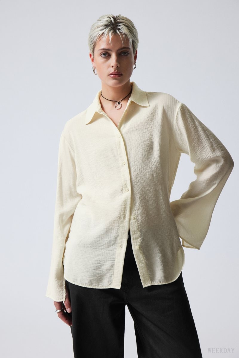 Light Mole Weekday Blend Drapy Seersucker Shirt | SWCB8197