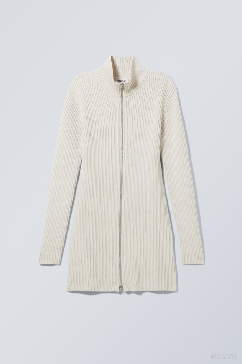 Light Mole Weekday Laila Long Zip Cardigan | WZOX1072