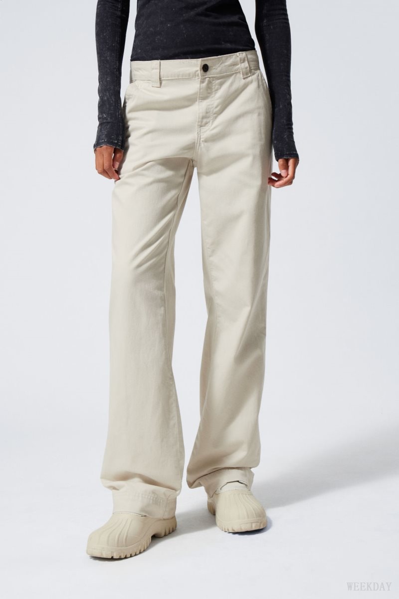 Light Mole Weekday Tony Cotton Twill Trousers | ZBNY5036