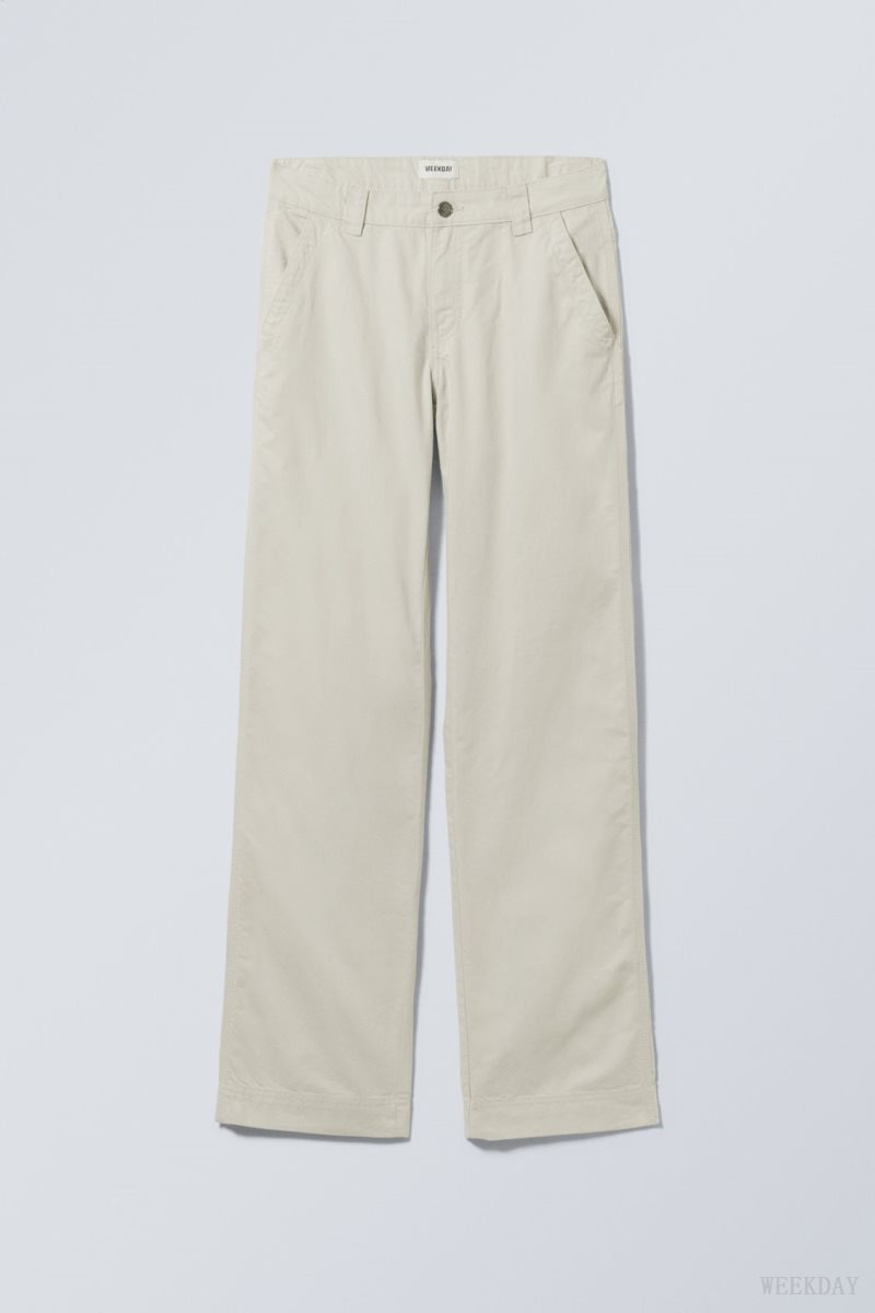 Light Mole Weekday Tony Cotton Twill Trousers | ZBNY5036