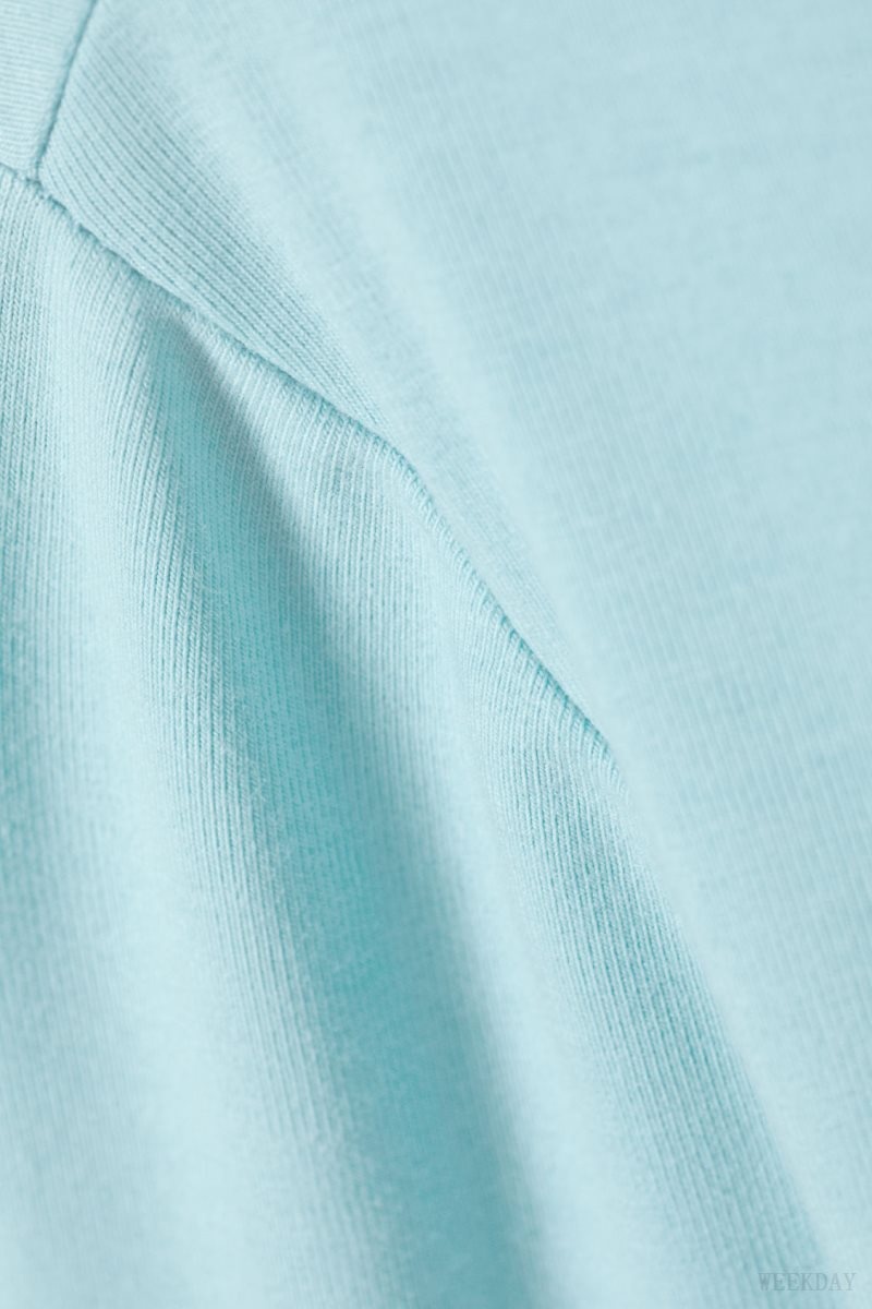 Light Turquoise Weekday Slim Fitted Long Sleeve | MJSH2530