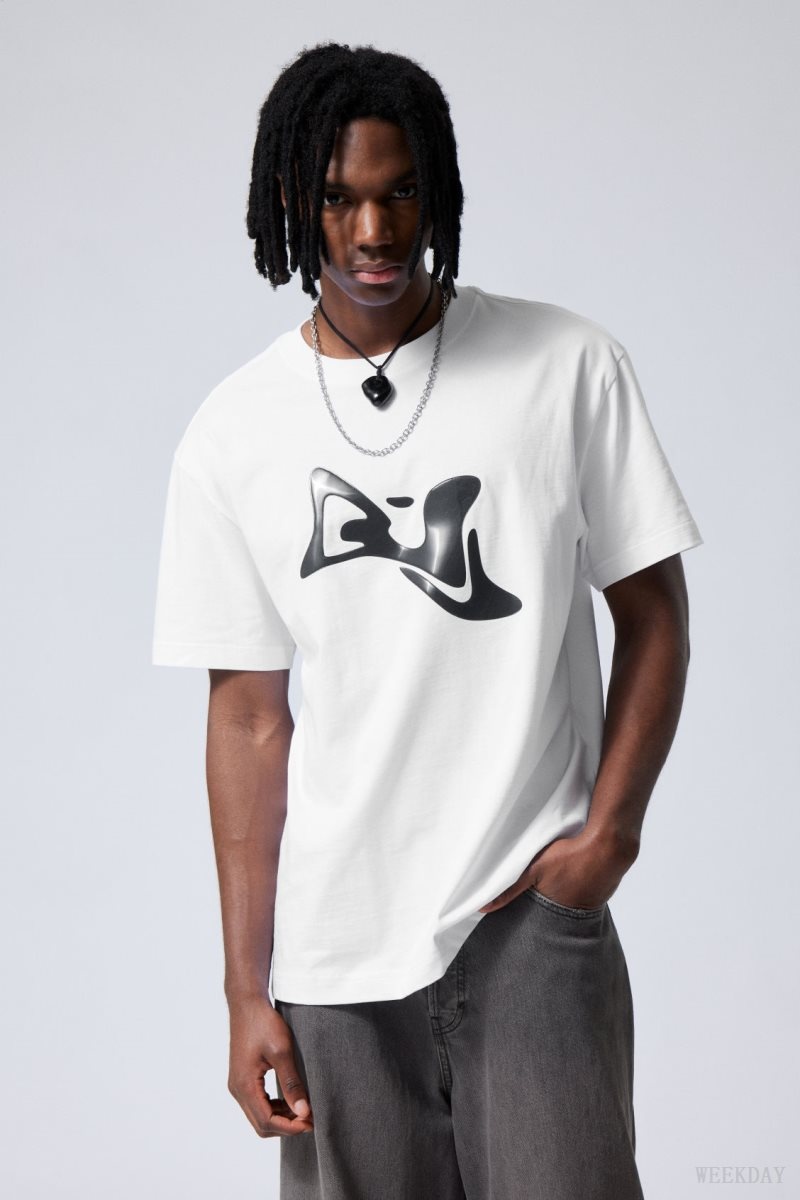 Liquid Weekday Oversized Graphic Printed T-shirt | OQIH5650