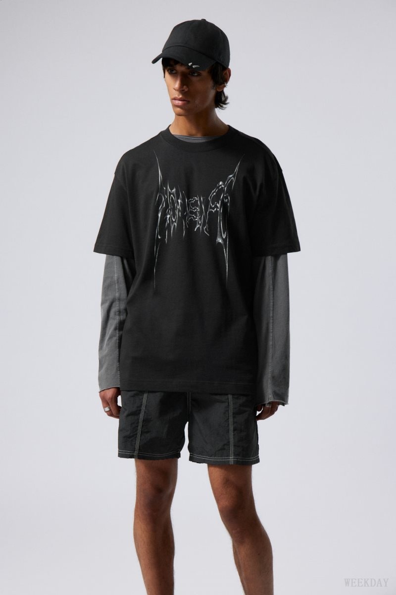 Love Life Weekday Oversized Graphic Printed T-shirt | QIXQ3298