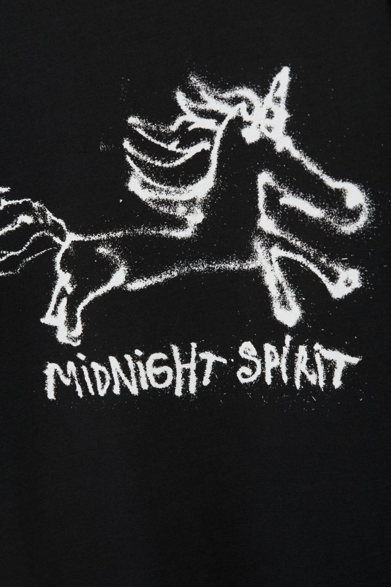 Midnight Spirit Weekday Oversized Graphic Printed T-shirt | TKED7354