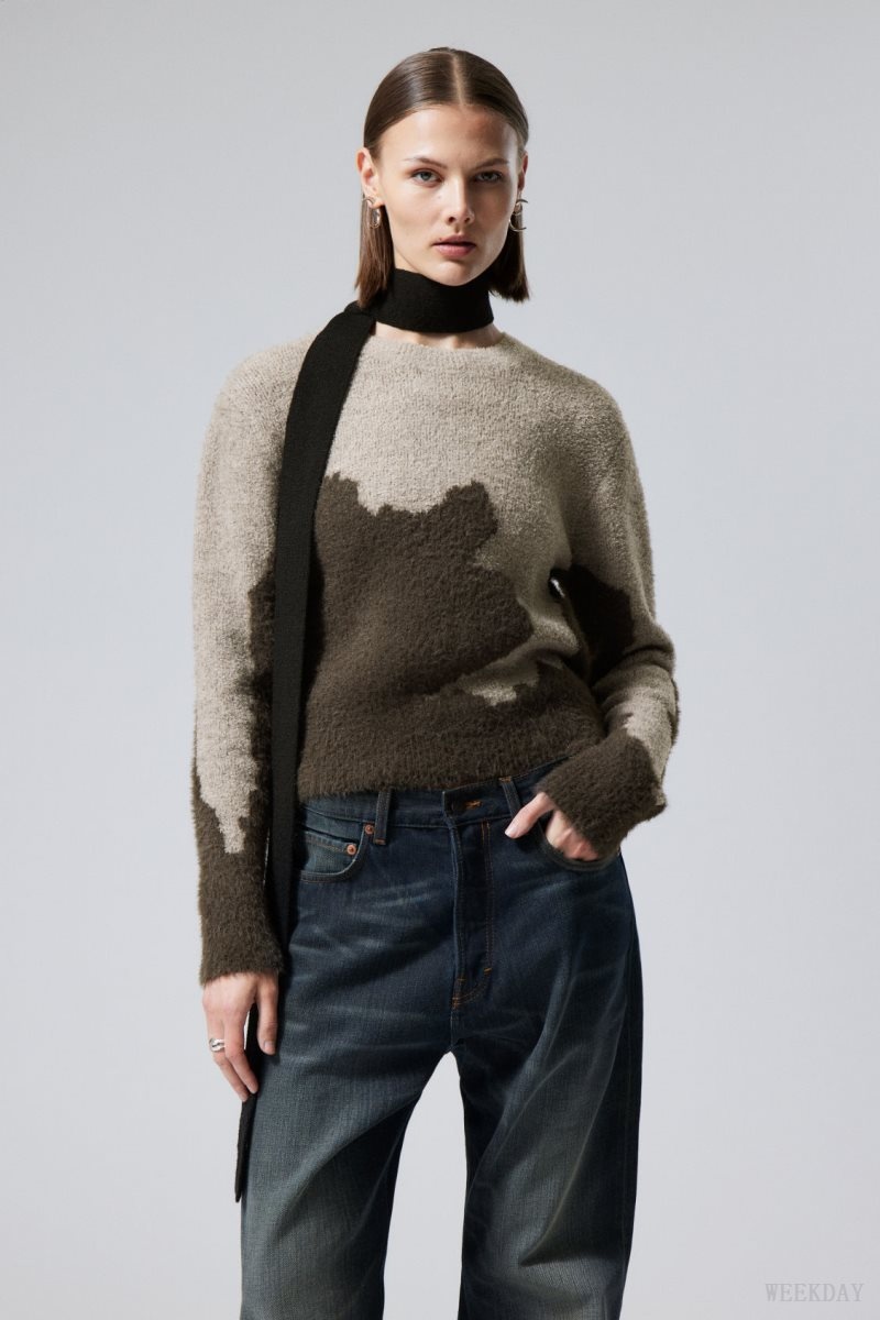 Mole Abstract Weekday Ayla Jacquard Sweater | UPAG4532