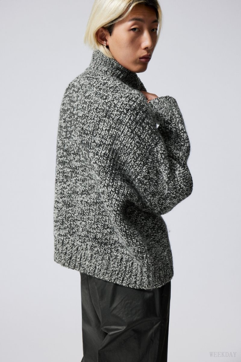 Mole Melange Weekday Cypher Wool Blend Turtleneck Sweater | JENG5393