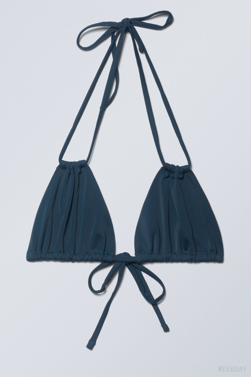 Navy Weekday Breeze Tie Bikini Top | IYQX0960