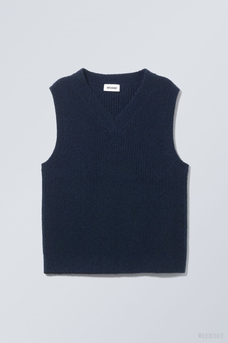 Navy Weekday Margo Vest | CSBG7961